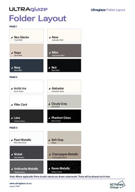 Ultraglaze Folder Layout